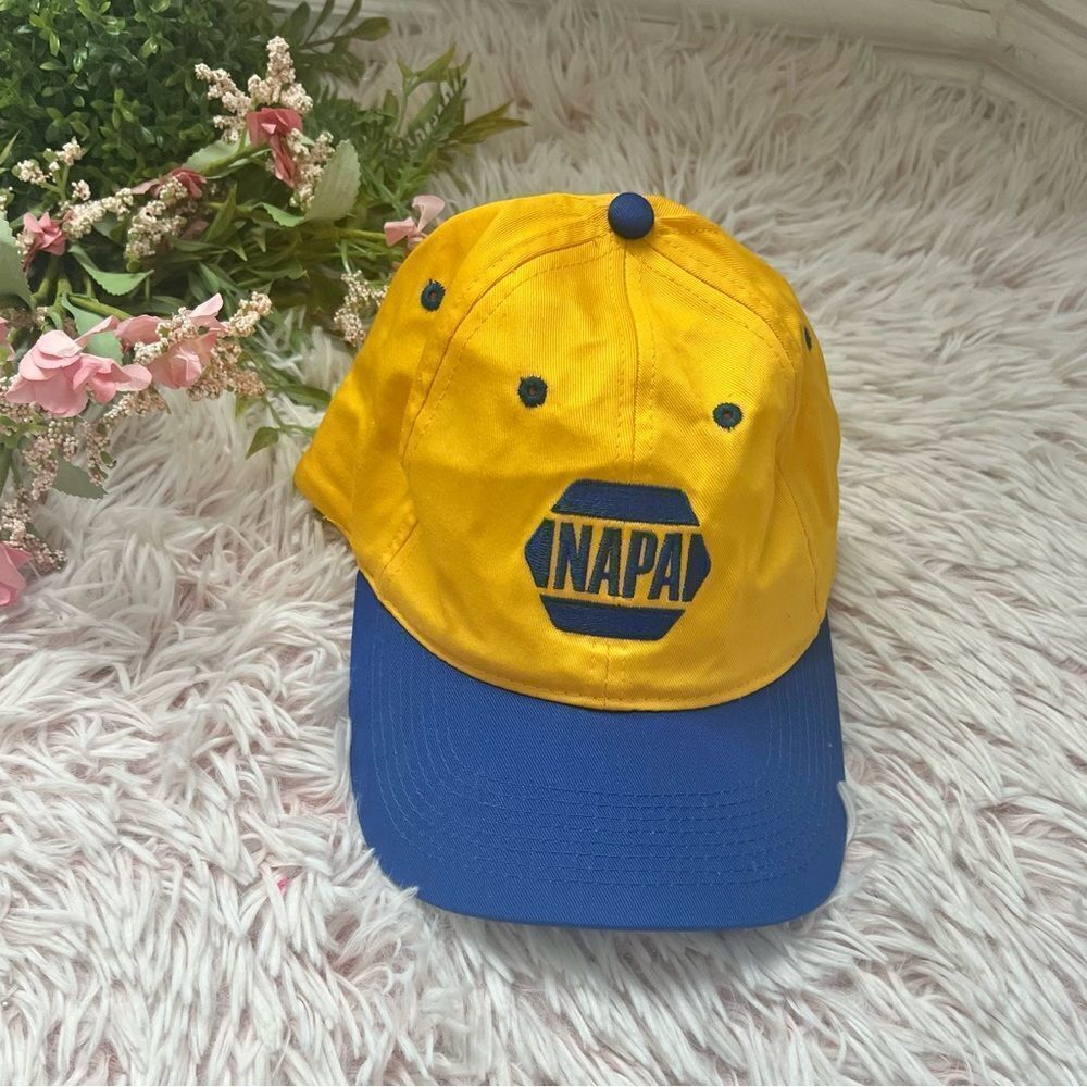 Napa Auto Parts Yellow‎ Blue 75th Anniversary 1925-2000 Adjustable Hat